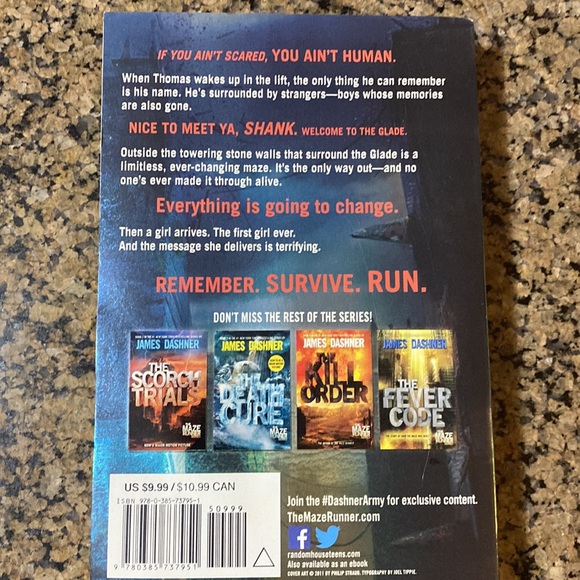 James Dashner- “The Maze Runner” (Book 1)used - Picture 2 of 7
